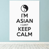 Ik ben Aziatisch dat ik geen kalm kan houden. Canvas Afdruk (Insitu (Houten vloer))