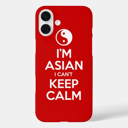 Ik ben Aziatisch dat ik geen kalm kan houden. Case-Mate iPhone Case (Achterkant)