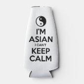 Ik ben Aziatisch dat ik geen kalm kan houden. Flesjeskoeler (Voorkant)