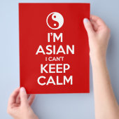 Ik ben Aziatisch dat ik geen kalm kan houden. Flyer (Hand)