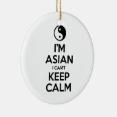 Ik ben Aziatisch dat ik geen kalm kan houden. Keramisch Ornament (Rechts)