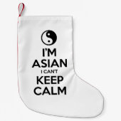 Ik ben Aziatisch dat ik geen kalm kan houden. Kleine Kerstsok (Voorkant)