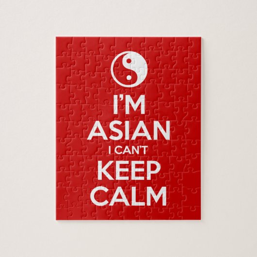 Ik ben Aziatisch dat ik geen kalm kan houden. Legpuzzel (Verticaal)