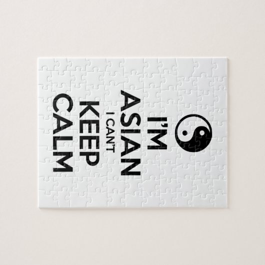 Ik ben Aziatisch dat ik geen kalm kan houden. Legpuzzel (Horizontaal)