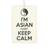 Ik ben Aziatisch dat ik geen kalm kan houden. Luchtverfrisser (Voorkant)