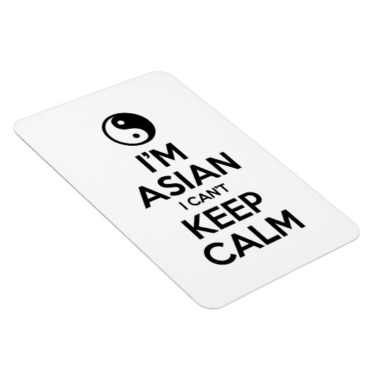 Ik ben Aziatisch dat ik geen kalm kan houden. Magneet (Rechterzijde)