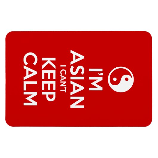 Ik ben Aziatisch dat ik geen kalm kan houden. Magneet (Horizontaal)