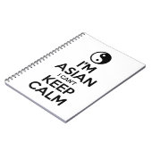 Ik ben Aziatisch dat ik geen kalm kan houden. Notitieboek (Linkerzijde)