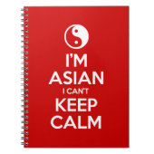 Ik ben Aziatisch dat ik geen kalm kan houden. Notitieboek (Voorkant)