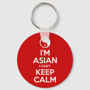 Ik ben Aziatisch dat ik geen kalm kan houden. Sleutelhanger