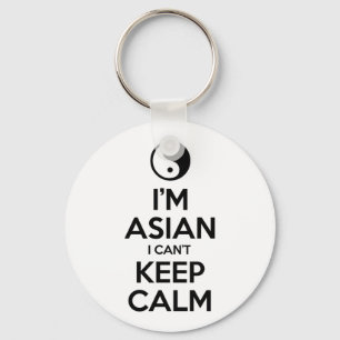 Ik ben Aziatisch dat ik geen kalm kan houden. Sleutelhanger