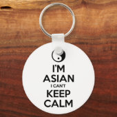 Ik ben Aziatisch dat ik geen kalm kan houden. Sleutelhanger (Voorkant)