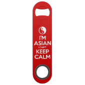 Ik ben Aziatisch dat ik geen kalm kan houden. Speed Flessenopener (Achterkant)