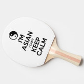 Ik ben Aziatisch dat ik geen kalm kan houden. Tafeltennisbatje (Zijkant)