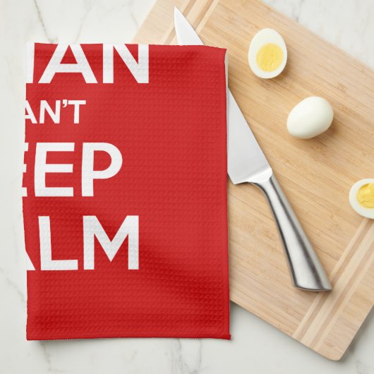 Ik ben Aziatisch dat ik geen kalm kan houden. Theedoek (Quarter Fold)