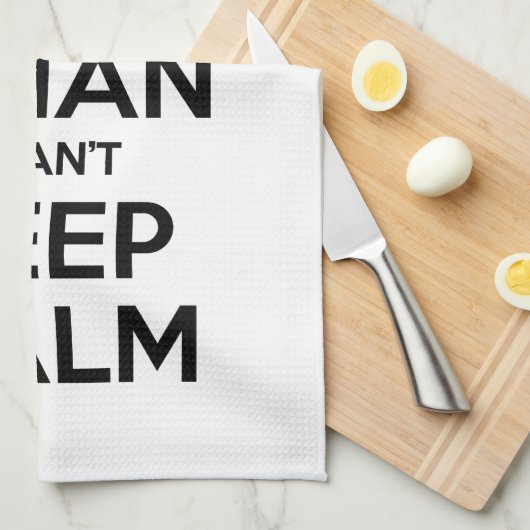 Ik ben Aziatisch dat ik geen kalm kan houden. Theedoek (Quarter Fold)