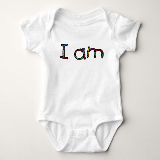 Ik ben baby jersey bodysuit. romper (Voorkant)