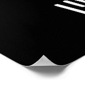 Ik ben Bac Funny Biology Bacteria Pun Dark BG Poster (Hoek)