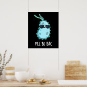 Ik ben Bac Funny Biology Bacteria Pun Dark BG Poster (Keuken)