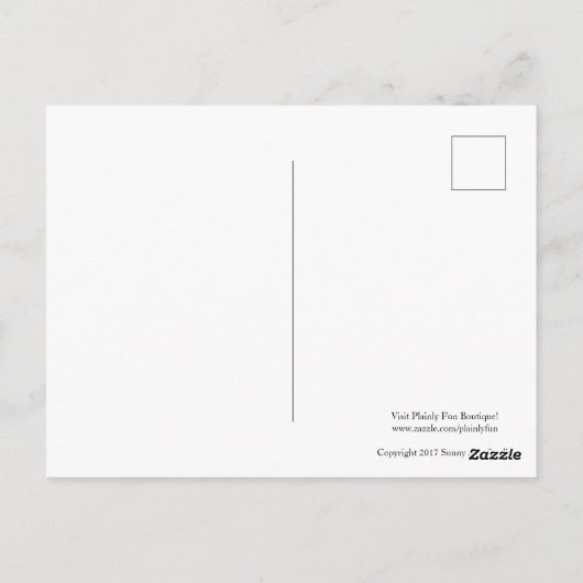 "IK BEN BANANA-MAN!" Briefkaart (Achterkant)