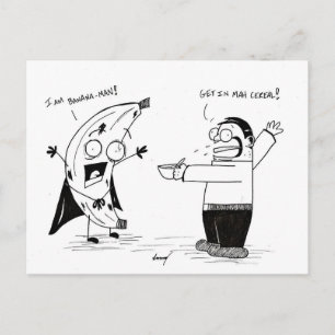 "IK BEN BANANA-MAN!" Briefkaart
