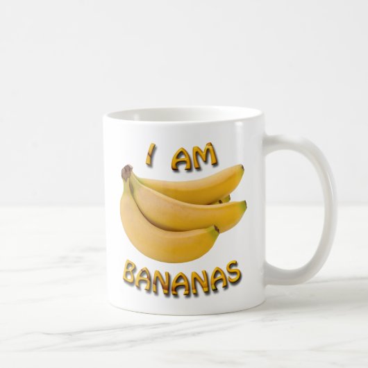 Ik ben Bananas Classic White Coffee Mok (Rechts)