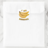 Ik ben Bananas Vierkante Sticker (Tas)