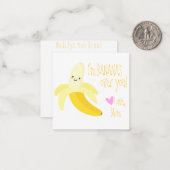 Ik ben bananen boven je lunchbox Note Kaart Notitiekaartje (Voorkant / Achterkant in situ)