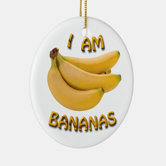 Ik ben Bananen met tweeslachtig kerstfeest Keramisch Ornament (Rechts)