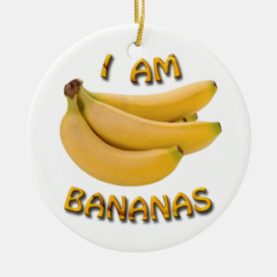 Ik ben Bananen met tweeslachtig kerstfeest Keramisch Ornament