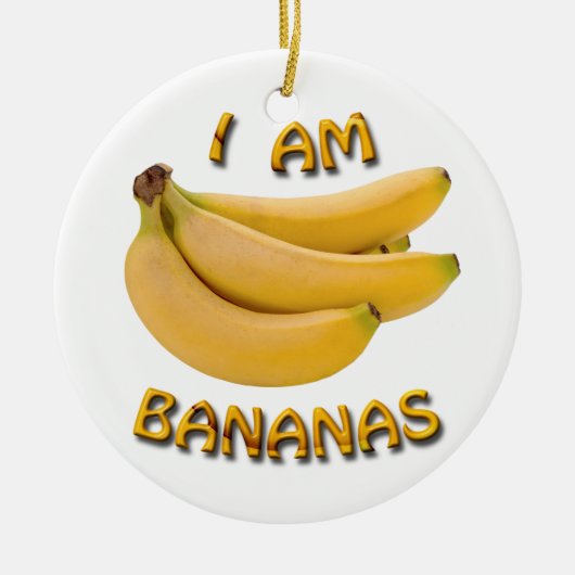 Ik ben Bananen met tweeslachtig kerstfeest Keramisch Ornament (Voorkant)