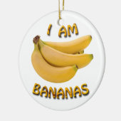 Ik ben Bananen met tweeslachtig kerstfeest Keramisch Ornament (Links)