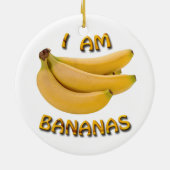 Ik ben Bananen met tweeslachtig kerstfeest Keramisch Ornament (Achterkant)