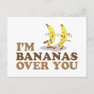 Ik ben Bananen over jou - Dansende Bananen Briefkaart