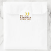 Ik ben Bananen over jou - Dansende Bananen Ronde Sticker (Tas)
