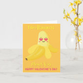Ik ben Bananen over jullie Valentijnsdag Holiday K Kaart (Gele Bloem)