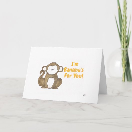 Ik ben bananen voor jou - Banana Kaart (Voorkant)