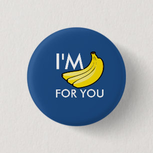 Ik ben Bananen voor jou Ronde Button 3,2 Cm