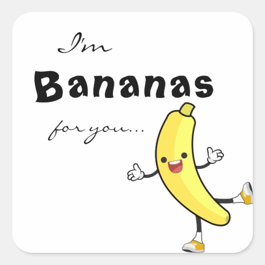 Ik ben BANANEN voor jou... sticker (Voorkant)