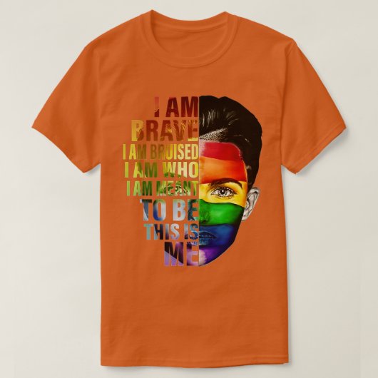 Ik ben bang dat ik bang ben... ik ben Meant LGB Ga T-shirt (Design voorkant)