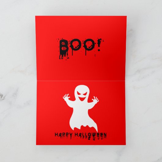 Ik ben bang dat je deze kaart Halloween Skull open (Binnen)