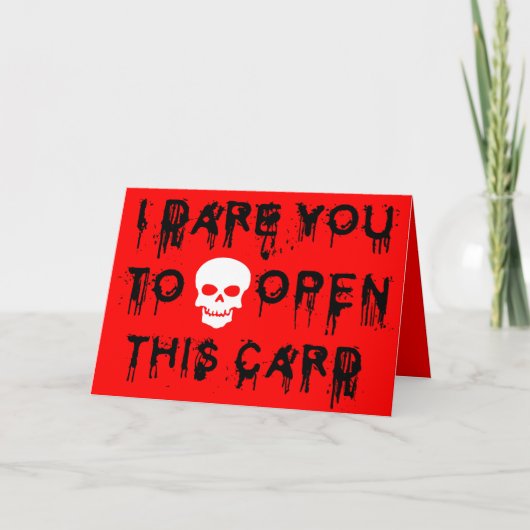 Ik ben bang dat je deze kaart Halloween Skull open (Voorkant)