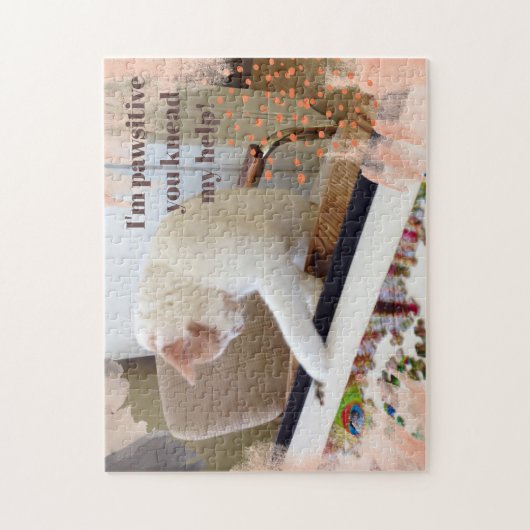 Ik ben bang dat je mijn help kat knikt. legpuzzel (Verticaal)