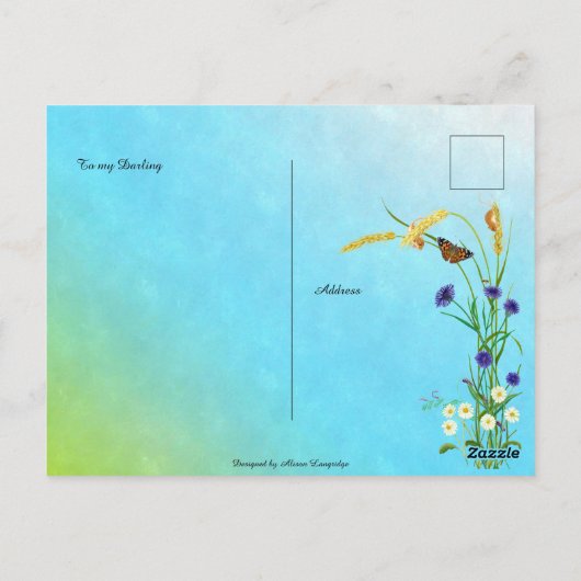 Ik ben bang en wonderbaarlijk gemaakt briefkaart (Achterkant)