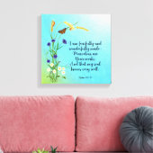 Ik ben bang en wonderbaarlijk gemaakt canvas afdruk (Insitu (Woonkamer))