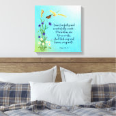 Ik ben bang en wonderbaarlijk gemaakt canvas afdruk (Insitu (Slaapkamer))