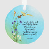 Ik ben bang en wonderbaarlijk gemaakt ornament (achterkant)