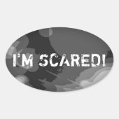 IK BEN BANG OVALE STICKER (Voorkant)