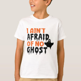 Ik ben bang van No Ghost Halloween T-shirt