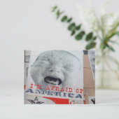 Ik ben bang voor Amerika Briefkaart (Staand voorkant)